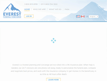 Tablet Screenshot of everestfuneral.com
